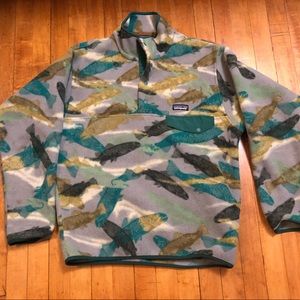 Rare Patagonia Snap T Synchilla Fish 